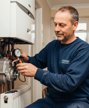 Chauffagiste à Lille en train d’installer une chaudière