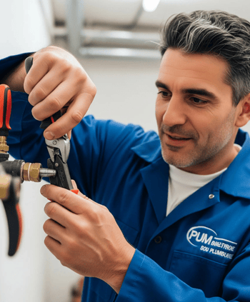 Plombier professionnel à Lille réparant une canalisation